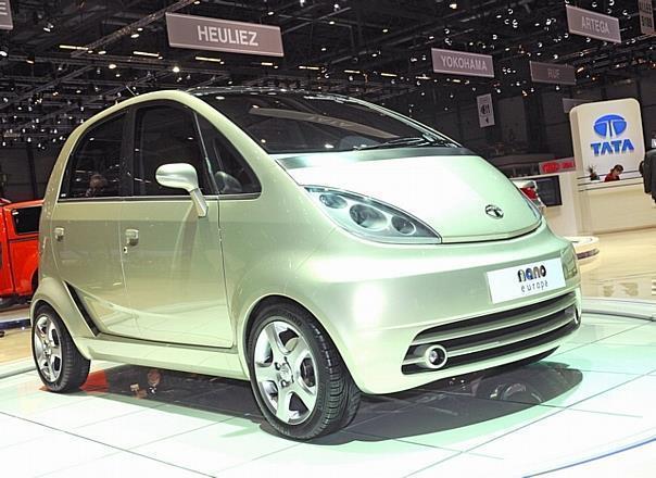 Die Europa-Version des Tata Nano auf dem Automobil-Salon in Genf. Foto: UnitedPictures